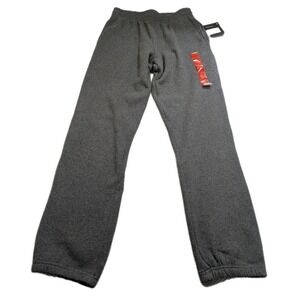 FILA Mens Medium Gray Fleece Sweatpants Joggers Drawstring Elastic Logo NWT